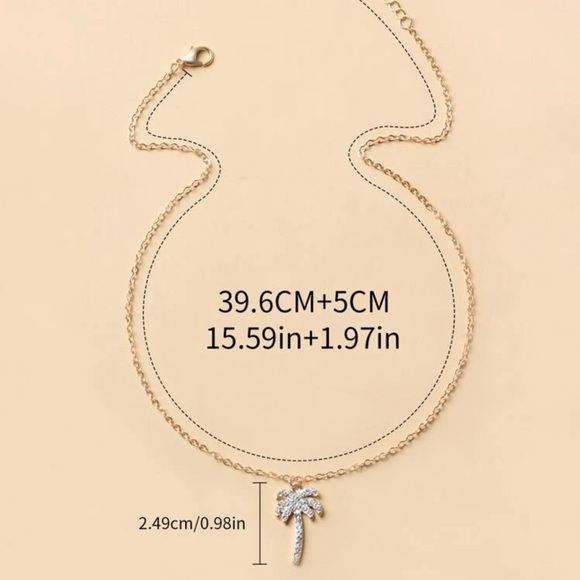 Palm tree charm necklace - Picture 3 of 3